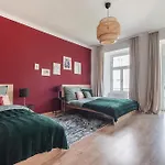 Colorful Apartment Facing Green Courtyard